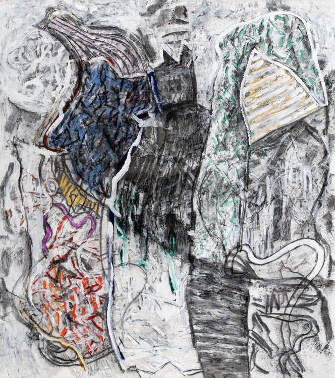 Nature's Habitat<br>
acrylic and charcoal on canvas<br>
54 x 48 inches<br>
2012