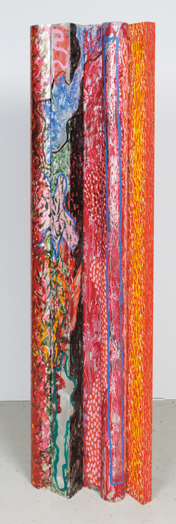 Tombigbee<br>
acrylic on aluminum<br>
80 x 22.5 x 12.5 inches<br>
1980