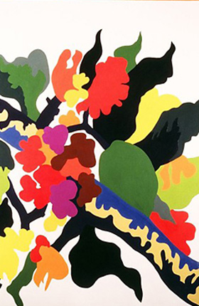 Apple Blossoms II<br>
oil on canvas<br>
80 x 55.75 inches<br>
1965