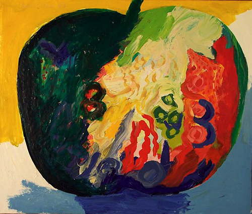 Apple<br>
oil on canvas<br>
11 x 13 inches<br>
1963