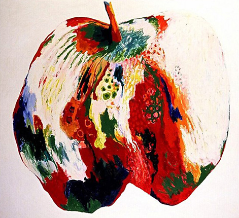 Big Apple<br>
oil on canvas<br>
62 x 68 inches<br>
1963