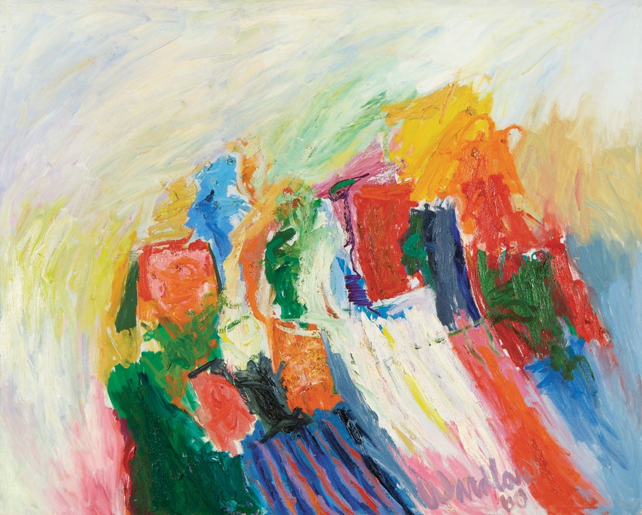 Color in the Hills<br>
oil on canvas<br>
48 x 60 inches<br>
1960