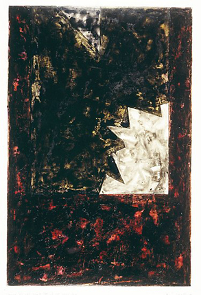 Ten Commandments - Eight<br>
ink and acrylic on mylar<br>
15.25 x 10 inches