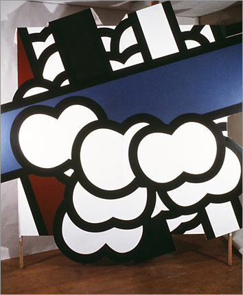 Two Way Space<br>
acrylic on canvas<br>
102 x 100 inches<br>
1970