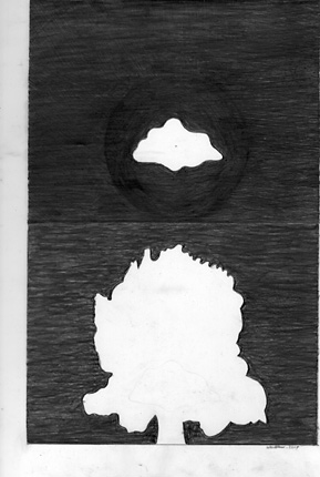 Studies for Shore Themes<br>
pencil on mylar<br>
10 x 6.5 inches<br>
2004