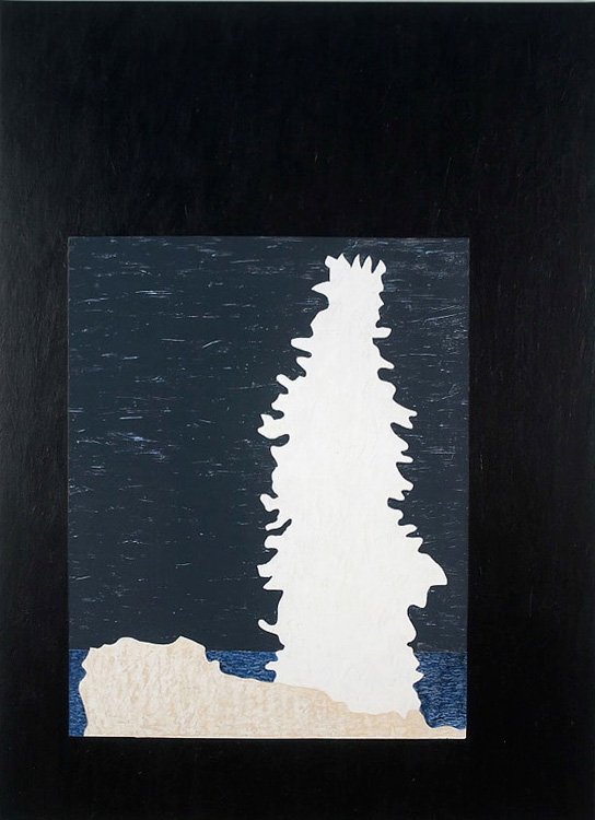 White Evergreen<br>
acrylic on canvas<br
68 x 50 inches<br>
2005